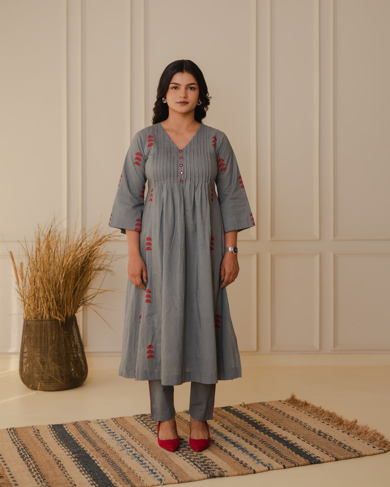 Grey Kurta-Pant Set