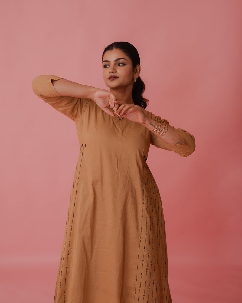 Brown Kurta-Pant Set