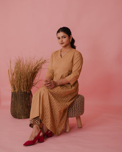 Brown Kurta-Pant Set