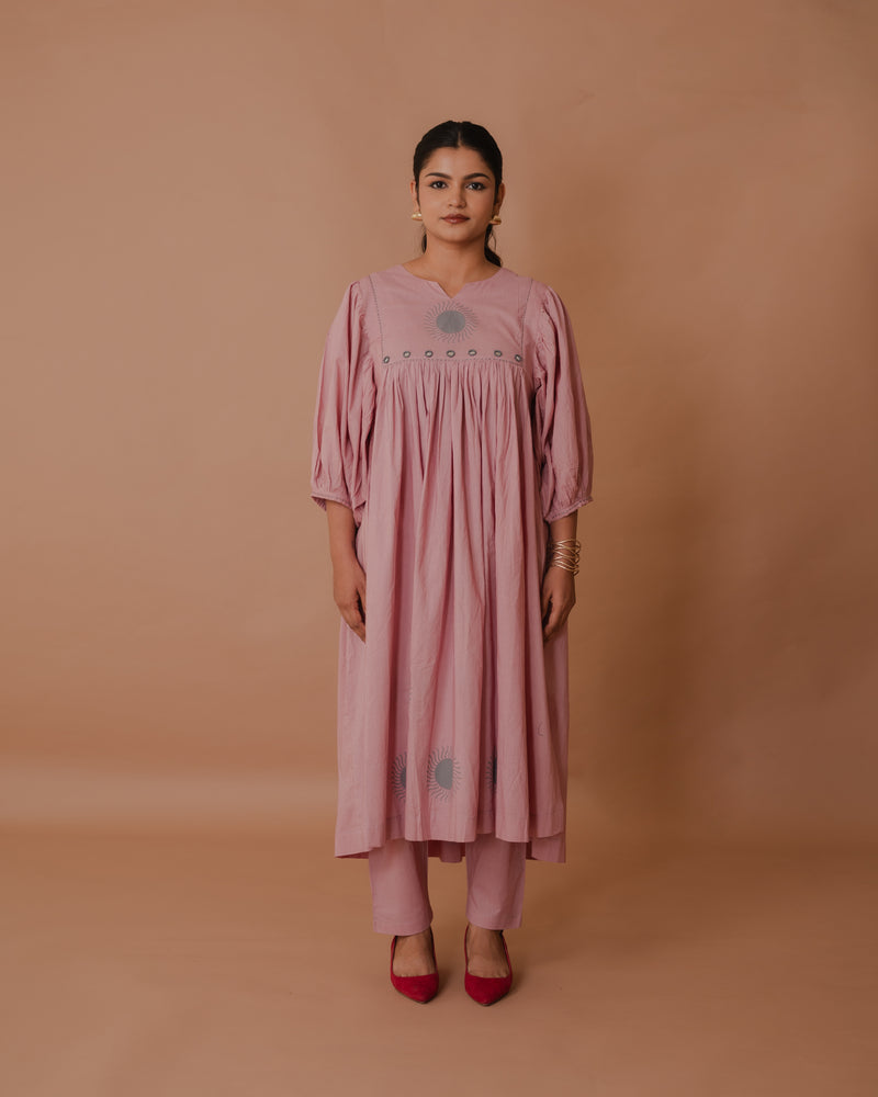 Powder Pink Kurta-Pant Set