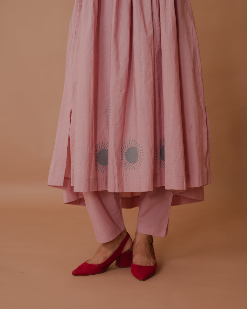 Powder Pink Kurta-Pant Set