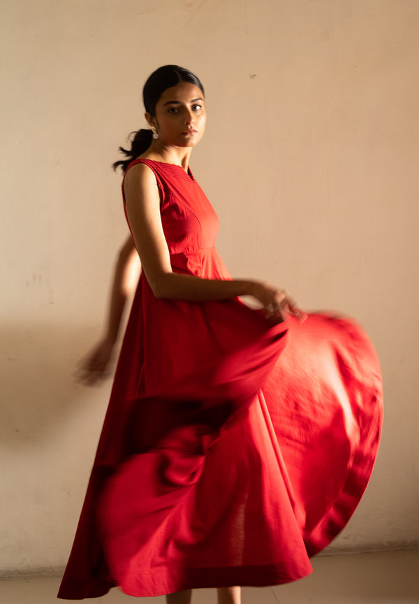 Crimson Ghera Dress