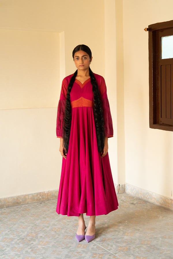 Magenta Ghera Dress
