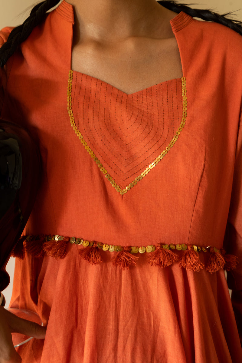 Rust Ombre Ghera Dress